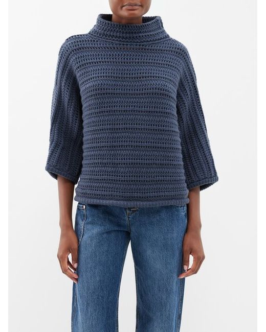 Brunello Cucinelli Cropped Chunky-knit Cashmere Sweater
