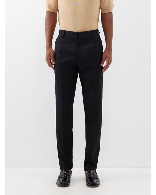 Burberry Pleated Wool Trousers