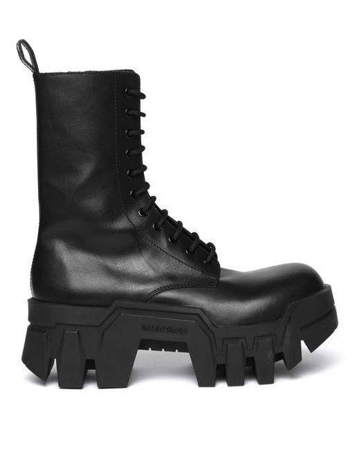 Balenciaga Bulldozer Platform Leather Boots