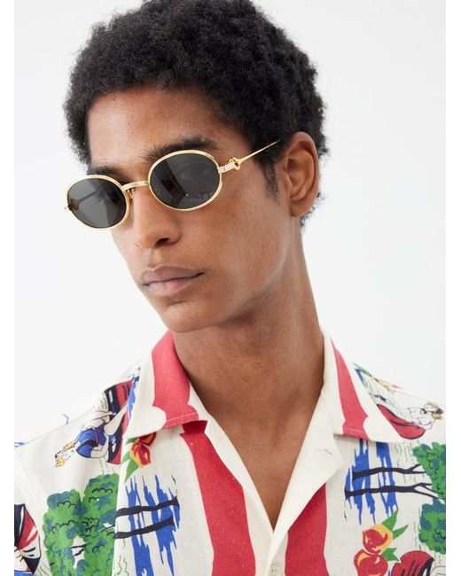 Casablanca Round Metal Sunglasses