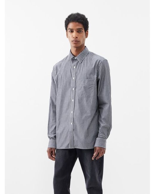 Nili Lotan Finn Striped Cotton-poplin Shirt