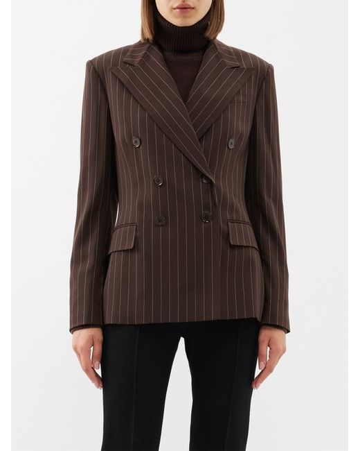 Ralph Lauren Safford Pinstriped-wool Tailored Jacket