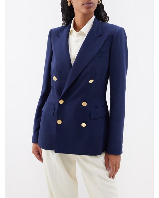 Ralph Lauren Camden Double-breasted Cashmere Tailored Jacket