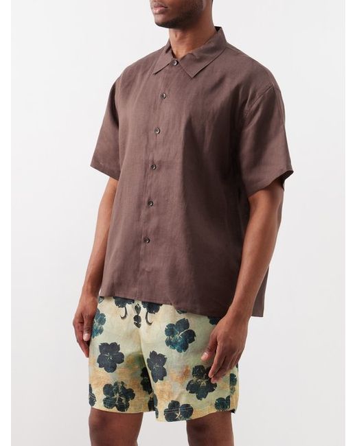 Commas Oversized Linen Short-sleeved Shirt