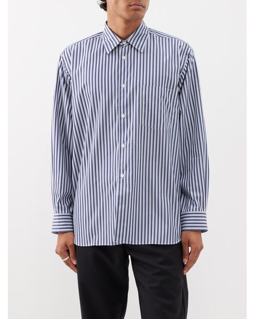 Comme Des Garçons Forever Striped Cotton-poplin Shirt