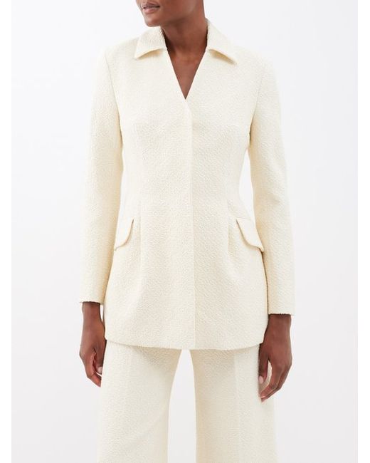 Emilia Wickstead Aideen Cotton-blend Boucle Tailored Jacket