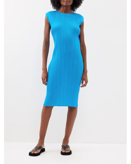 Pleats Please By Issey Miyake Technical-pleated Midi Dress