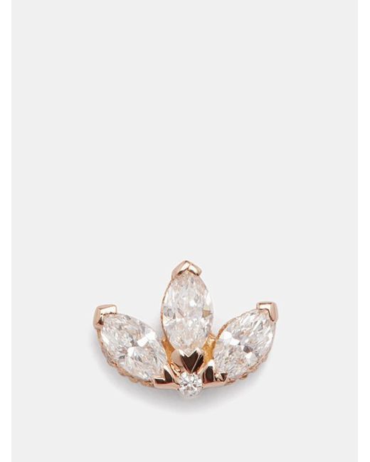 Maria Tash Lotus Diamond 18kt Rose-gold Single Earring