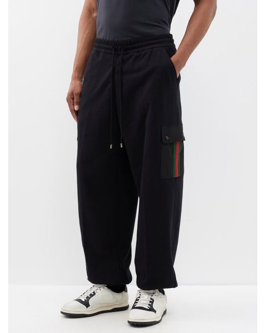 Gucci Cargo-pocket Cotton-jersey Track Pants