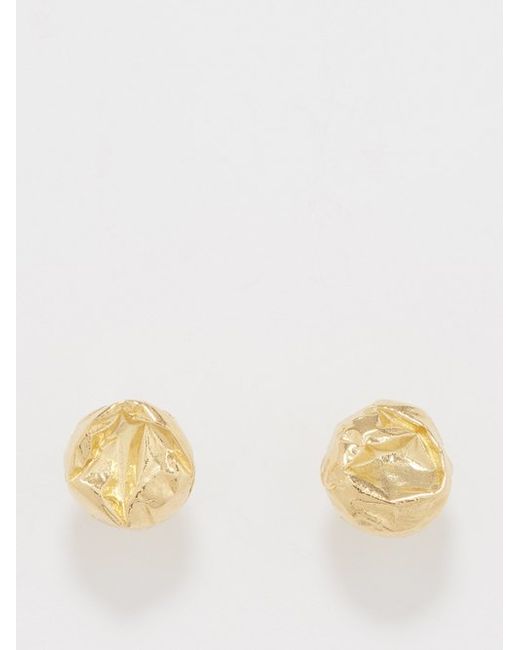 Completedworks Crushed 14kt Gold-plated Earrings