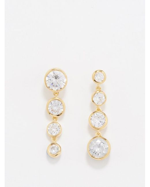 Completedworks Mismatched Crystal 14kt Gold-plated Earrings