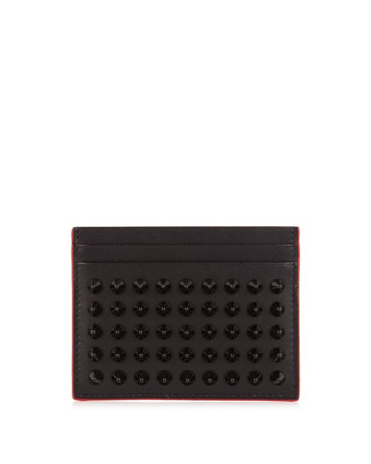 Christian Louboutin Kios spike-embellished leather cardholder