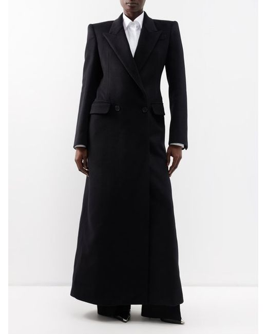 Alexander McQueen Double-breasted Cashmere-blend Maxi Coat