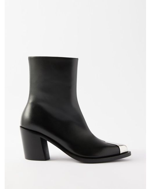 Alexander McQueen Punk 80 Leather Ankle Boots