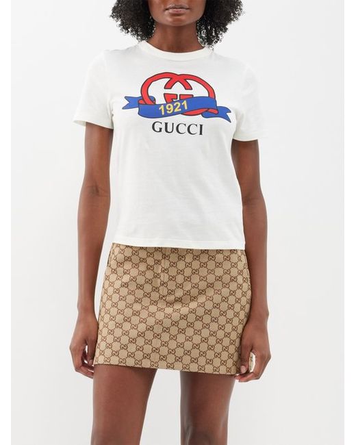 Gucci Interlocking G-print Cotton-jersey T-shirt