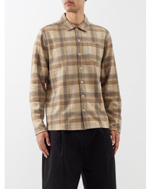 Oliver Spencer Riviera Checked Jersey-knit Shirt