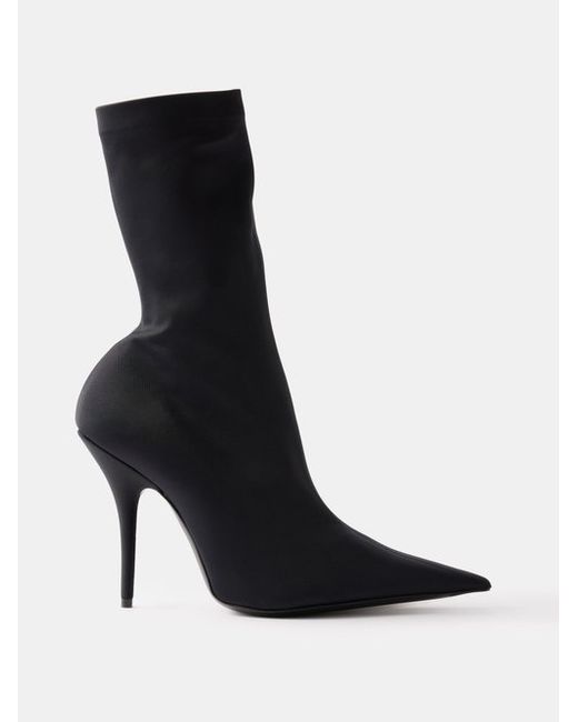 Balenciaga Knife 110 Stretch-jersey Ankle Boots