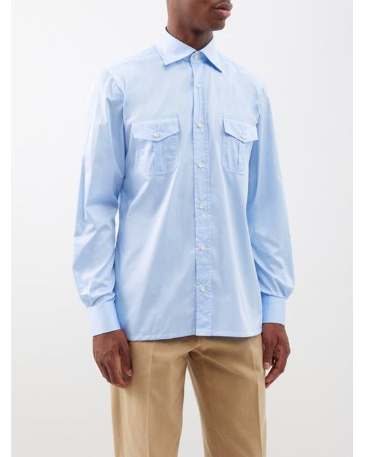 Giuliva Heritage Antonio Twin-pocket Cotton-poplin Shirt