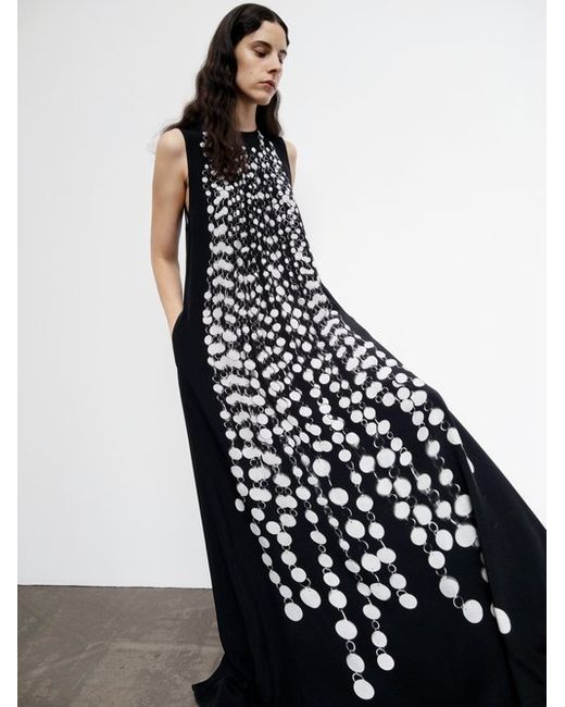 Raey Bead Print Silk-satin Maxi Dress