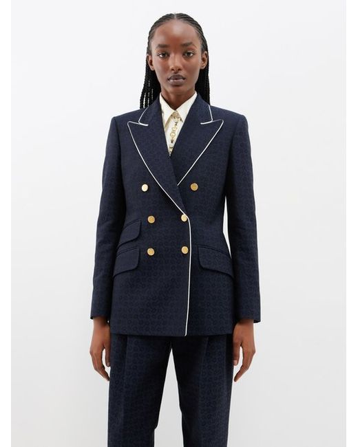 Gucci Horsebit-jacquard Cotton-blend Suit Jacket