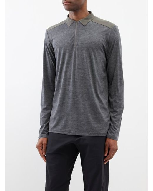 Veilance Frame Merino-blend Long-sleeved Polo Shirt