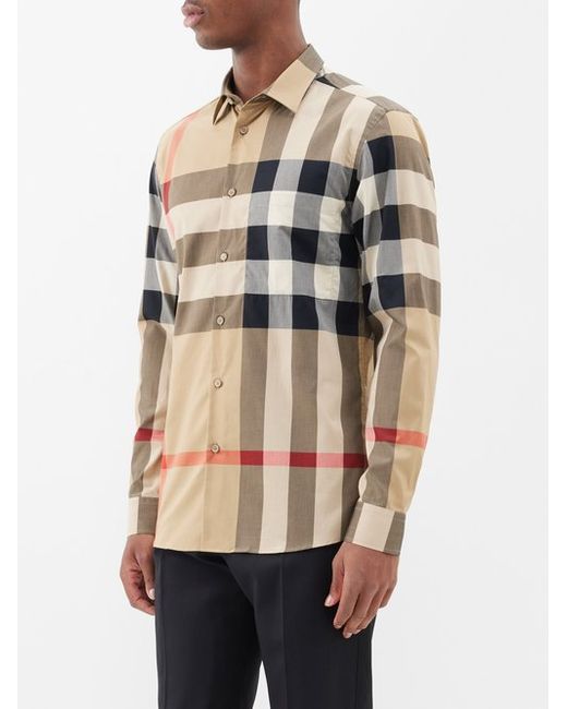 Burberry Check Cotton-twill Shirt