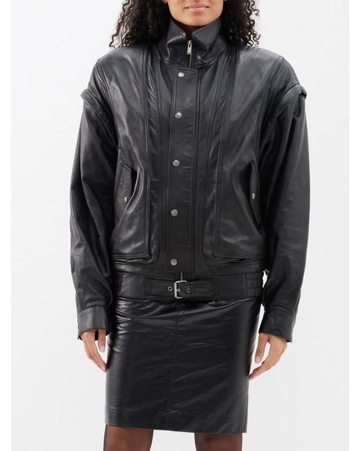 Saint Laurent Leather Blouson Jacket