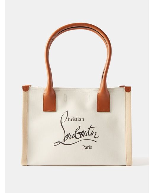 Christian Louboutin Nastroloubi Small Leather-trim Canvas Tote Bag