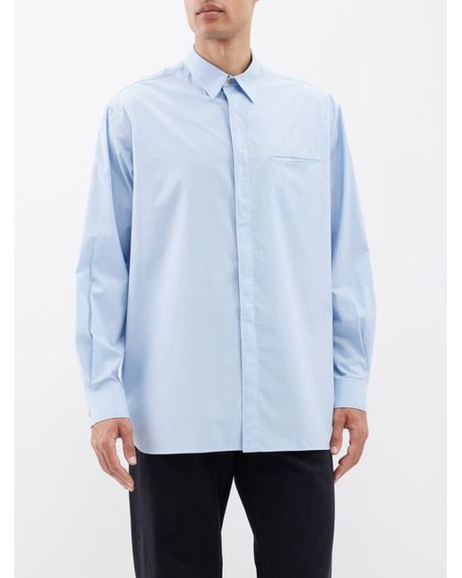 The Row Fili Concealed-button Cotton Shirt