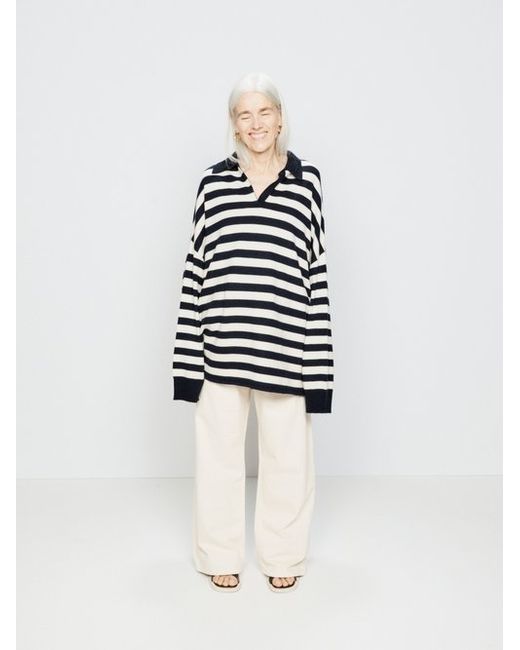 Raey Oversized Striped Cashmere Rugby Shirt