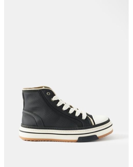 Represent Alpha Leather-trim Ripstop High-top Trainers