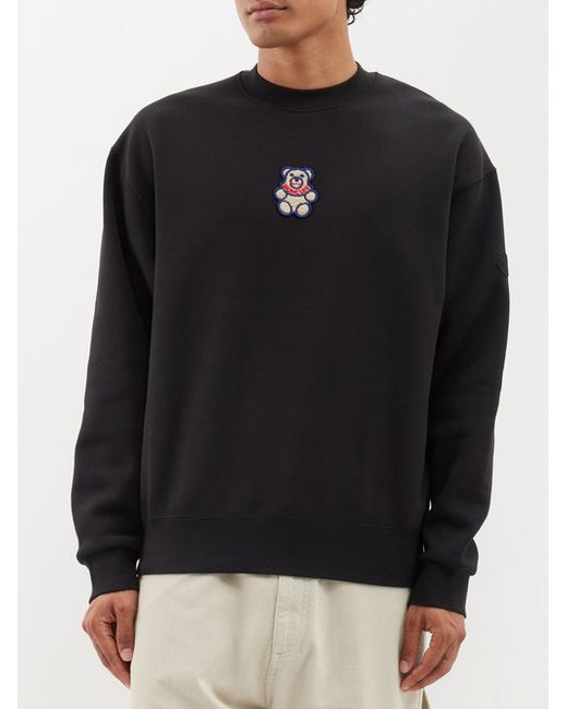Moncler Teddy Bear-appliqué Cotton-fleece Sweatshirt