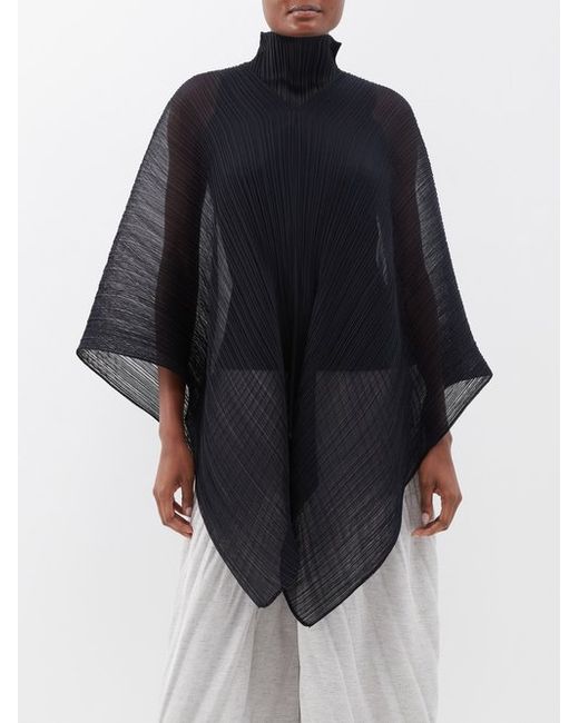 Pleats Please By Issey Miyake Madame-t Technical-pleated Poncho