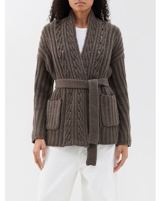 Arch4 Nottingham Ribbed-knit Cashmere Cardigan