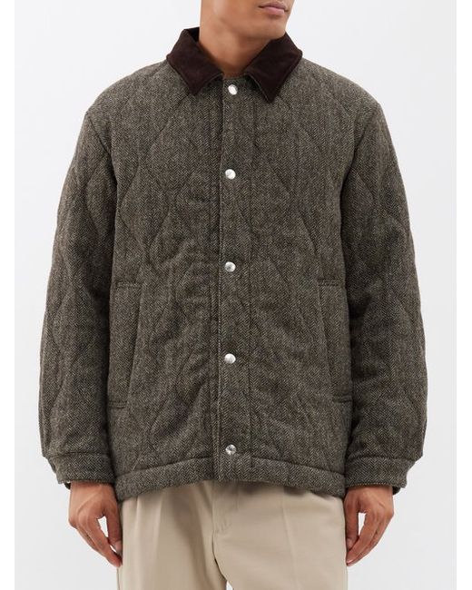 Mackintosh Teeming Quilted Wool-herringbone Coach Jacket