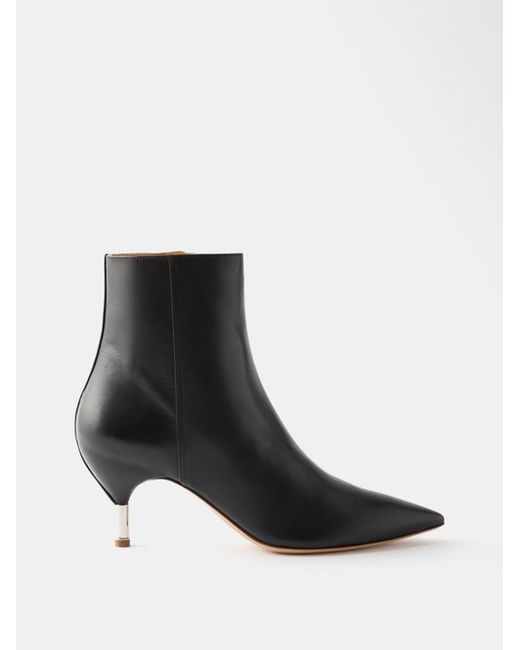 Gabriela Hearst Valeria 70 Leather Ankle Boots