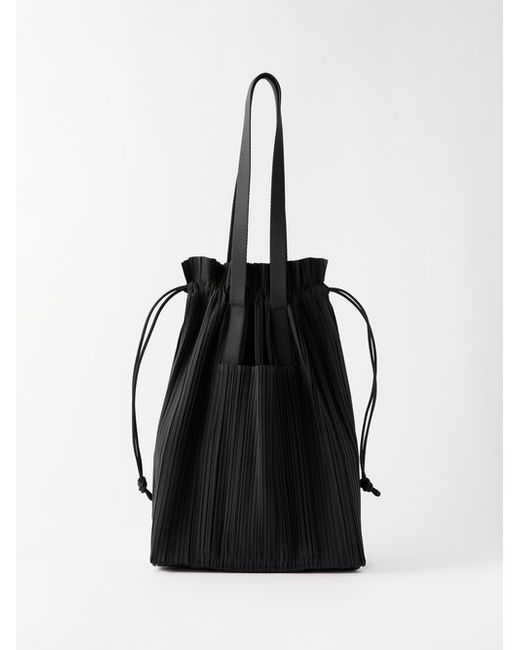 Pleats Please By Issey Miyake Drawstring Technical-pleated Tote Bag