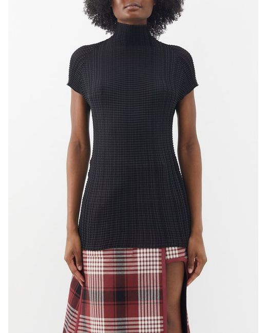 Issey Miyake High-neck Technical-pleated Top
