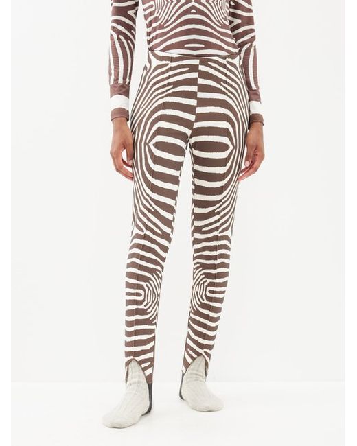 Bogner Elaine Zebra-print Stirrup Ski Trousers