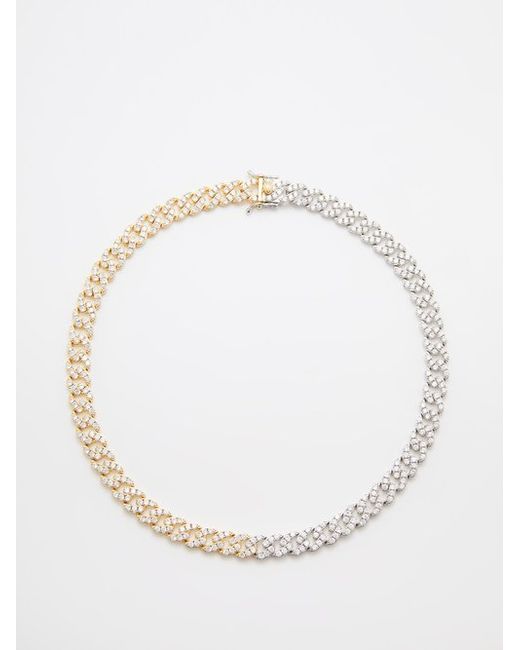 Fallon Swag Crystal-embellished Curb-chain Necklace