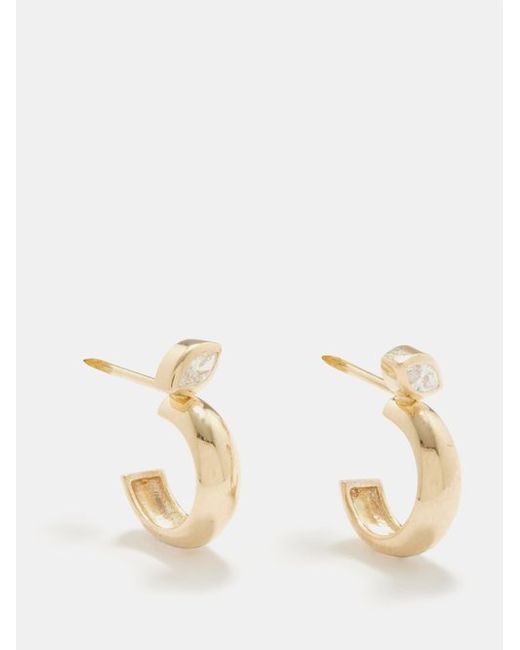 Zoe Chicco Diamond 14kt Gold Hoop Earrings