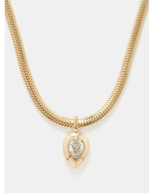 Zoe Chicco Snake Diamond 14kt Gold Necklace