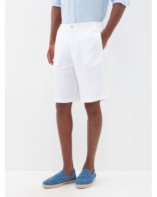 120 Lino Flat-front Linen Shorts