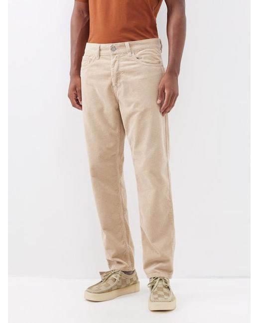 Carhartt Wip Newel Cotton-corduroy Straight-leg Trousers