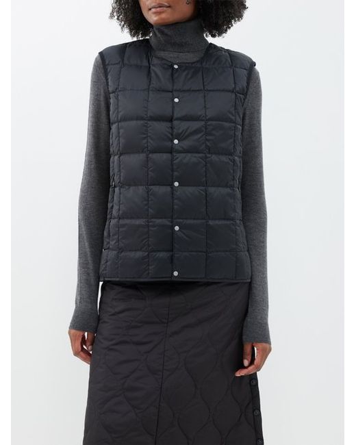 Taion Collarless Quilted Down Gilet