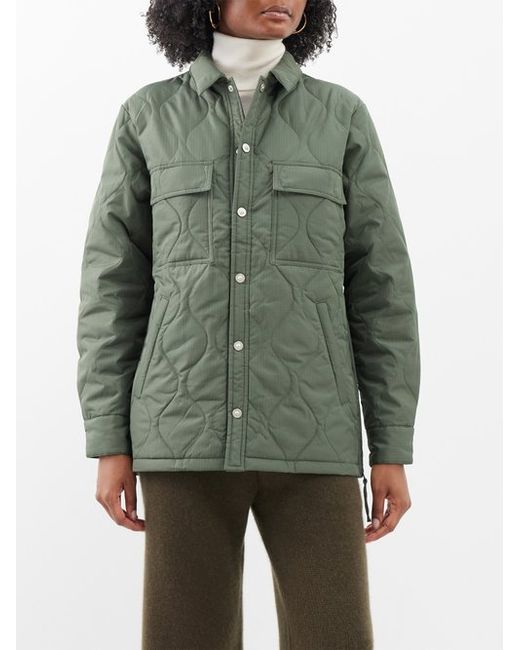 Taion Flap-pocket Quilted-ripstop Down Jacket