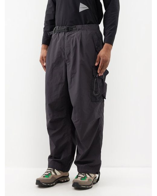 And Wander Oversized Ripstop Cargo Trousers