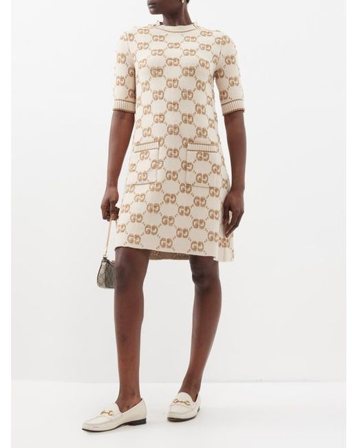 Gucci GG-jacquard Wool Dress