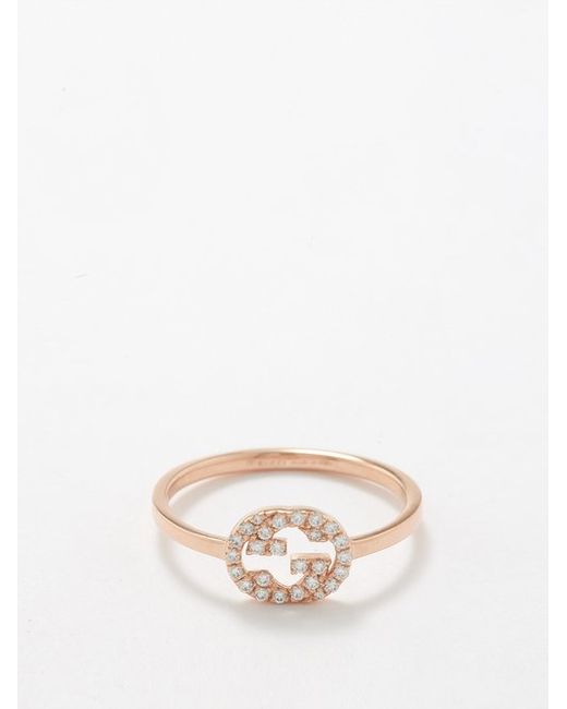 Gucci GG Diamond 18kt Rose-gold Ring