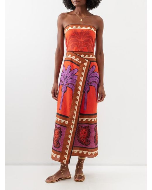 Johanna Ortiz East Africa Cotton Strapless Dress